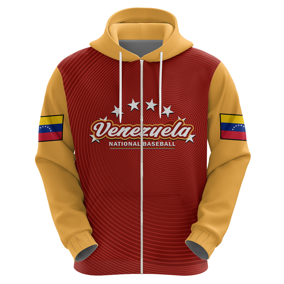 Custom Venezuela 2023 Baseball Mix Hoodie Coat Of Arms - Wonder Print Shop