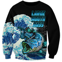 (Custom Personalised) Bass Fishing Blue Sweatshirt - Wonder Print Shop
