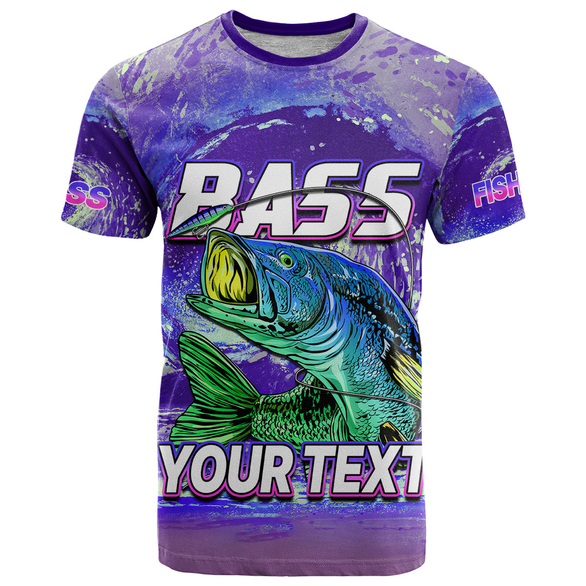 Custom Bass Fishing is Life Hook Sport Largemouth Purple T Shirt - Wonder Print Shop