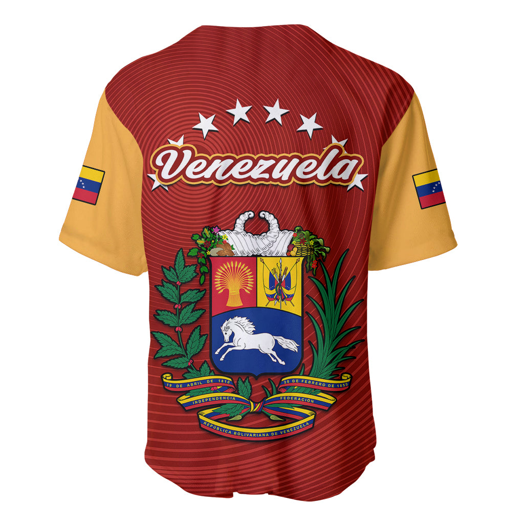 Venezuela 2023 Baseball Mix Coat Of Arms Baseball Jersey - Wonder Print Shop