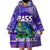 (Custom Personalised) Bass Fishing is Life Hook Sport Largemouth Purple Wearable Blanket Hoodie - Wonder Print Shop