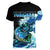 (Custom Personalised) Bass Fishing Blue Women V Neck T Shirt - Wonder Print Shop