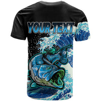 Custom Bass Fishing Blue T Shirt - Wonder Print Shop