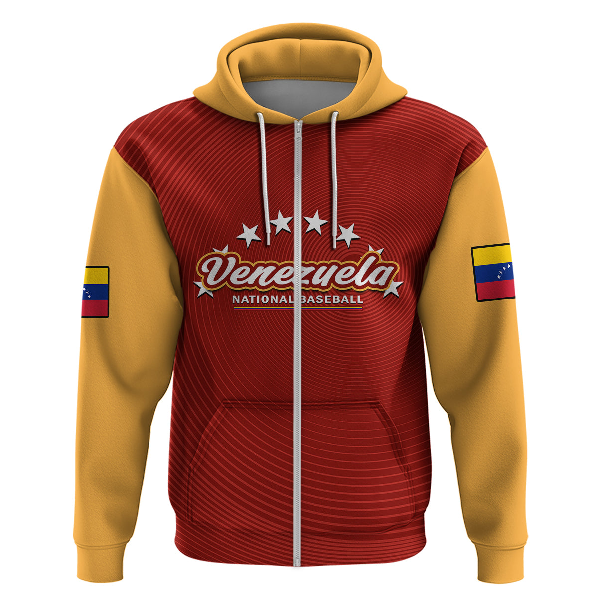 Venezuela 2023 Baseball Mix Hoodie Coat Of Arms - Wonder Print Shop