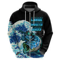 Custom Bass Fishing Hoodie Blue - Wonder Print Shop