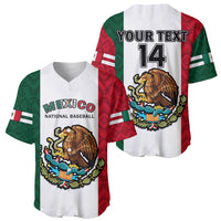 (Custom Text And Number) Mexico 2023 Baseball Mexican Art Flag Style Baseball Jersey - Wonder Print Shop