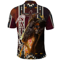 Native American Horse Painting Skull and Eagle Navajo Style Polo Shirt - Wonder Print Shop
