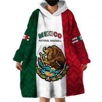 (Custom Text And Number) Mexico 2023 Baseball Mexican Art Flag Style Wearable Blanket Hoodie - Wonder Print Shop