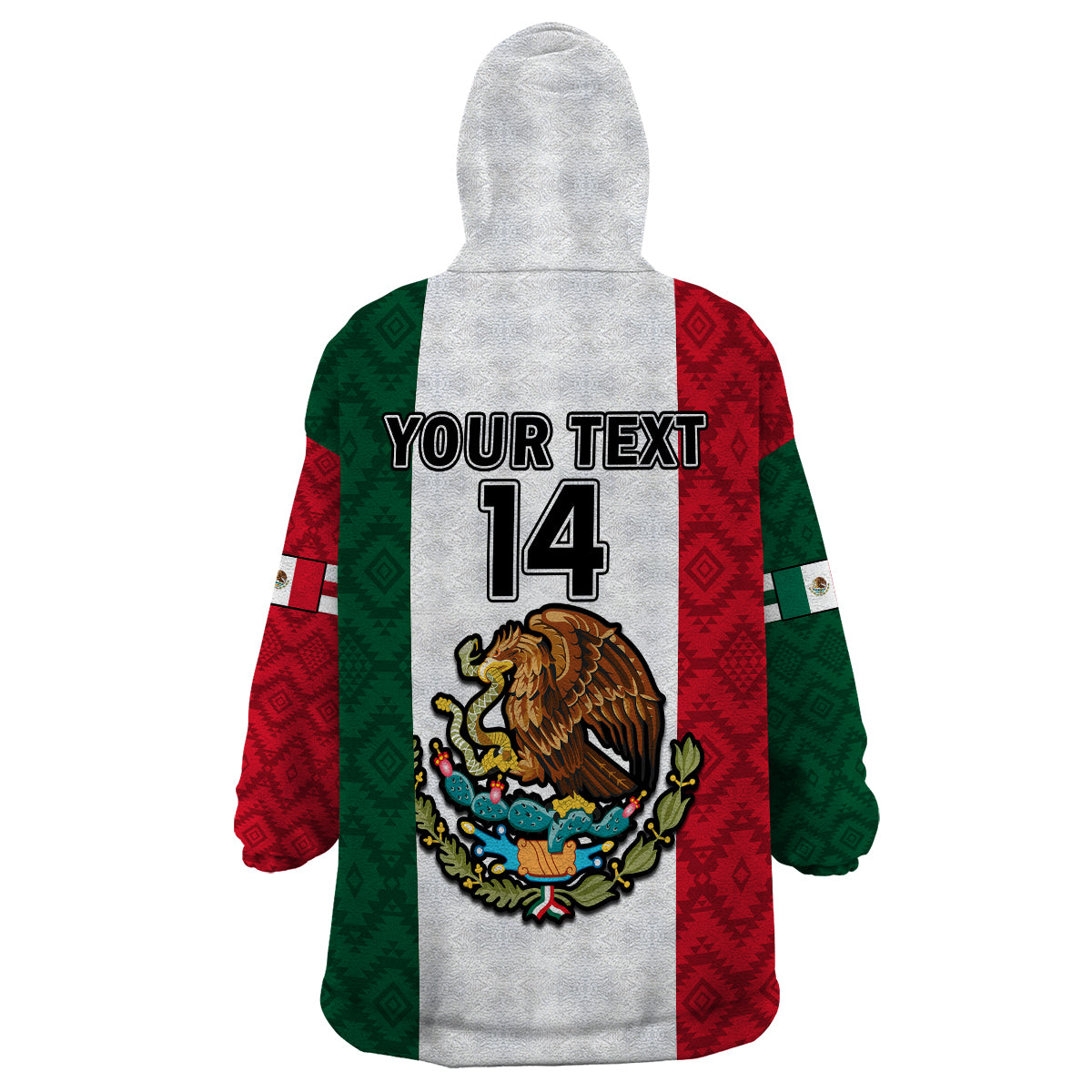 (Custom Text And Number) Mexico 2023 Baseball Mexican Art Flag Style Wearable Blanket Hoodie - Wonder Print Shop