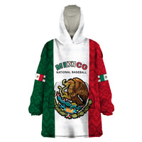 (Custom Text And Number) Mexico 2023 Baseball Mexican Art Flag Style Wearable Blanket Hoodie - Wonder Print Shop