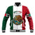 (Custom Text And Number) Mexico 2023 Baseball Mexican Art Flag Style Baseball Jacket - Wonder Print Shop