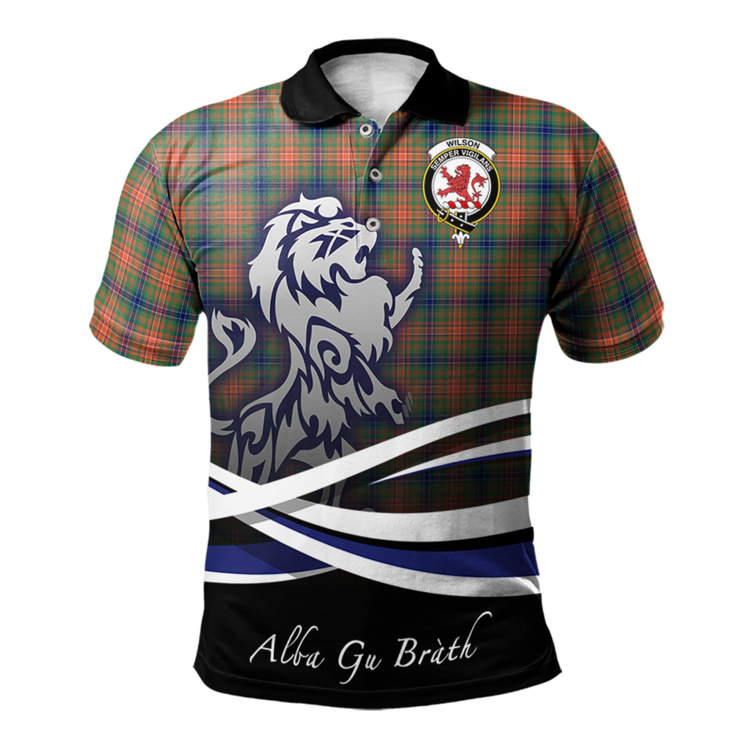 scottish-wilson-ancient-clan-crest-scotland-lion-tartan-polo-shirt