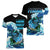 Largemouth Bass Fishing Blue Women V Neck T Shirt - Wonder Print Shop