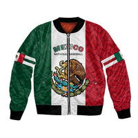 (Custom Text And Number) Mexico 2023 Baseball Mexican Art Flag Style Bomber Jacket - Wonder Print Shop