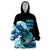 Largemouth Bass Fishing Blue Wearable Blanket Hoodie - Wonder Print Shop