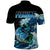 Largemouth Bass Fishing Polo Shirt Blue - Wonder Print Shop