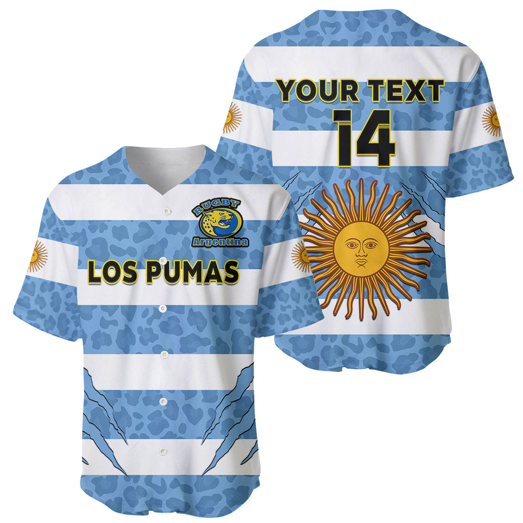(Custom Text And Number) Argentina Rugby 7s Vamos Pumas Baseball Jersey - Wonder Print Shop