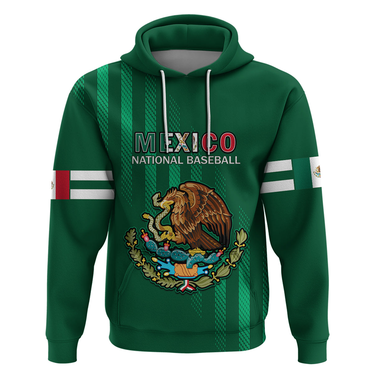 Custom Mexico 2023 Baseball Mix Hoodie Coat Of Arms - Wonder Print Shop