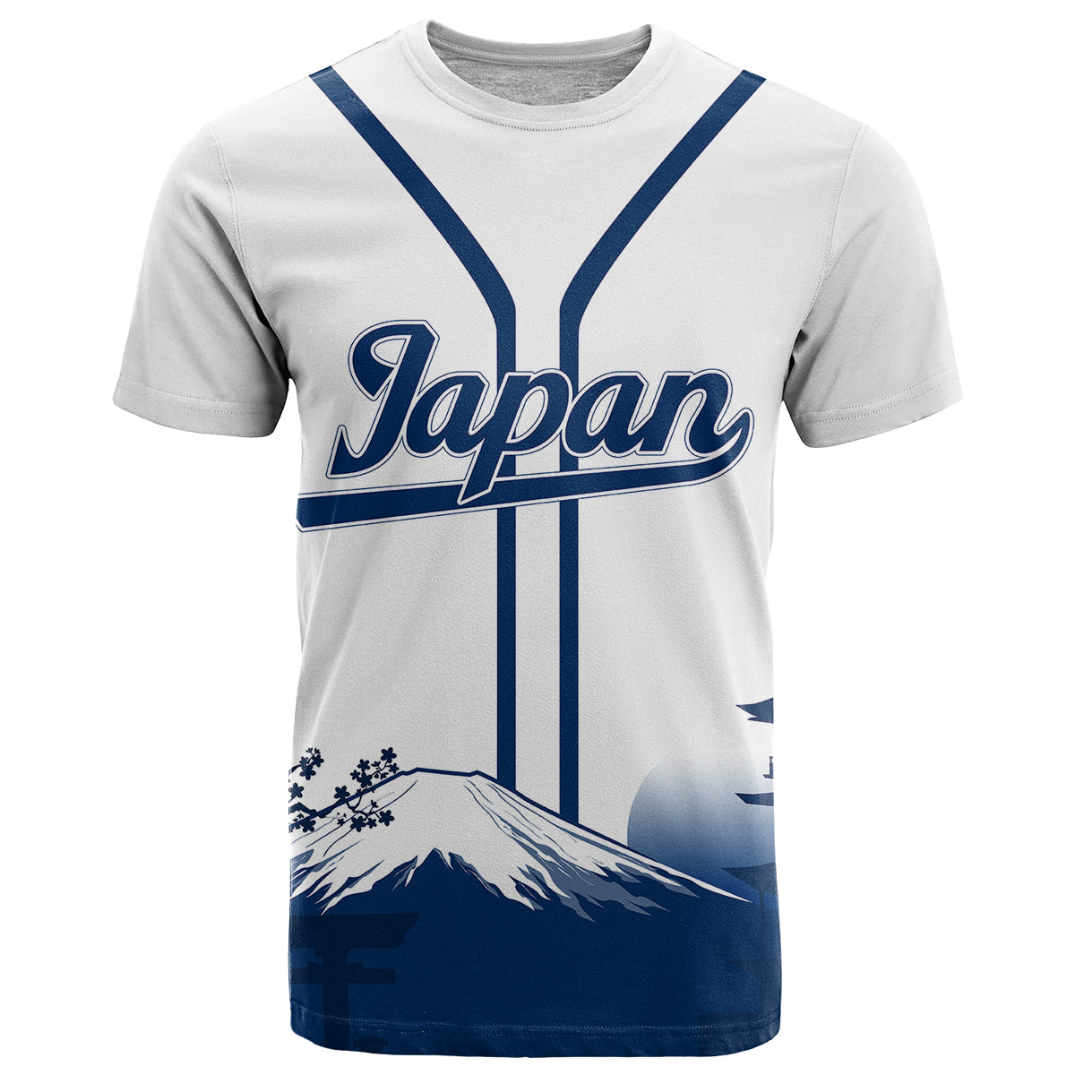Japan Baseball Champions Fuji Mountain Landscape Art T Shirt - Wonder Print Shop