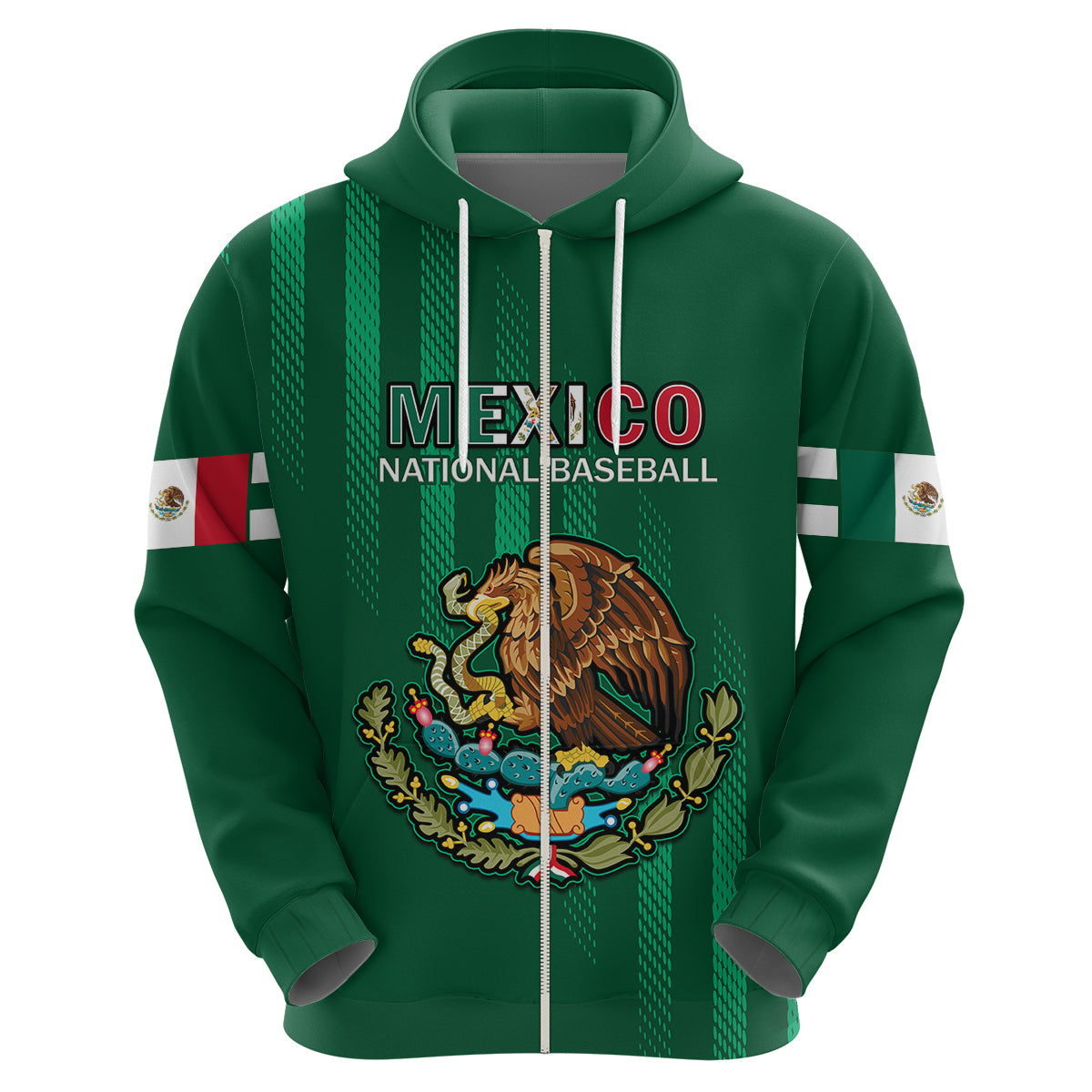 Custom Mexico 2023 Baseball Mix Hoodie Coat Of Arms - Wonder Print Shop