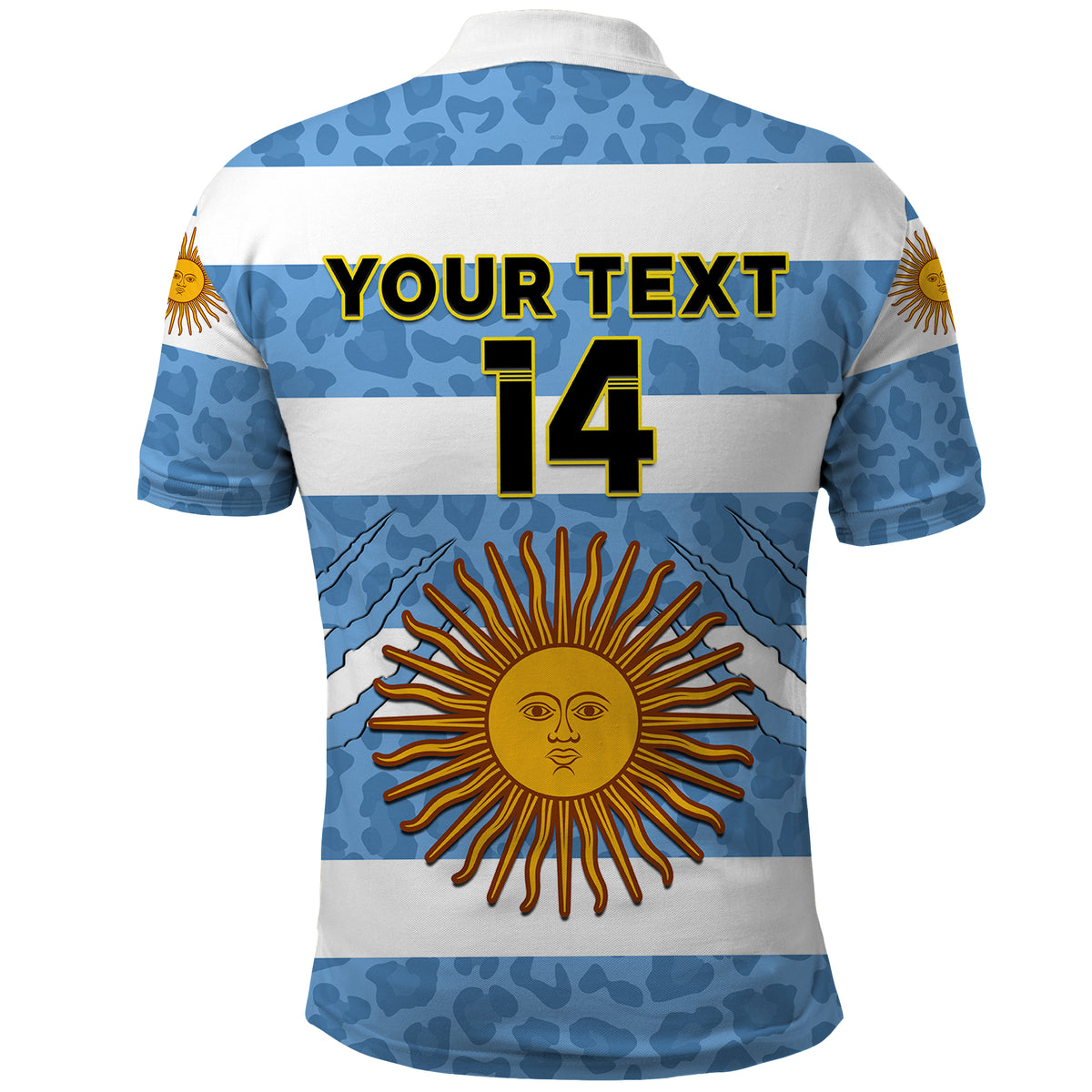 (Custom Text And Number) Argentina Rugby 7s Vamos Pumas Polo Shirt - Wonder Print Shop
