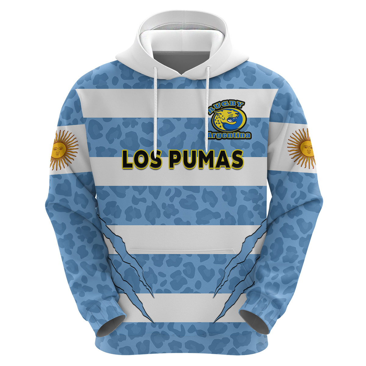 Custom Argentina Rugby 7s Vamos Pumas Hoodie - Wonder Print Shop