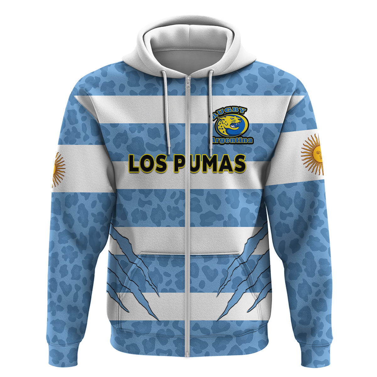 Custom Argentina Rugby 7s Vamos Pumas Hoodie - Wonder Print Shop