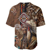 Native American Chiefs Headdress Warrior With Eagle Wolves Baseball Jersey - Wonder Print Shop