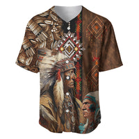 Native American Chiefs Headdress Warrior With Eagle Wolves Baseball Jersey - Wonder Print Shop