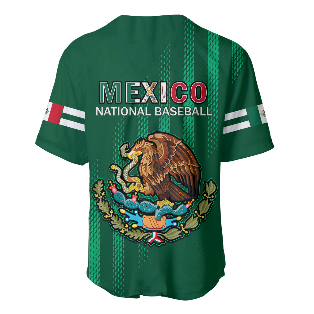 Mexico 2023 Baseball Mix Coat Of Arms Baseball Jersey - Wonder Print Shop