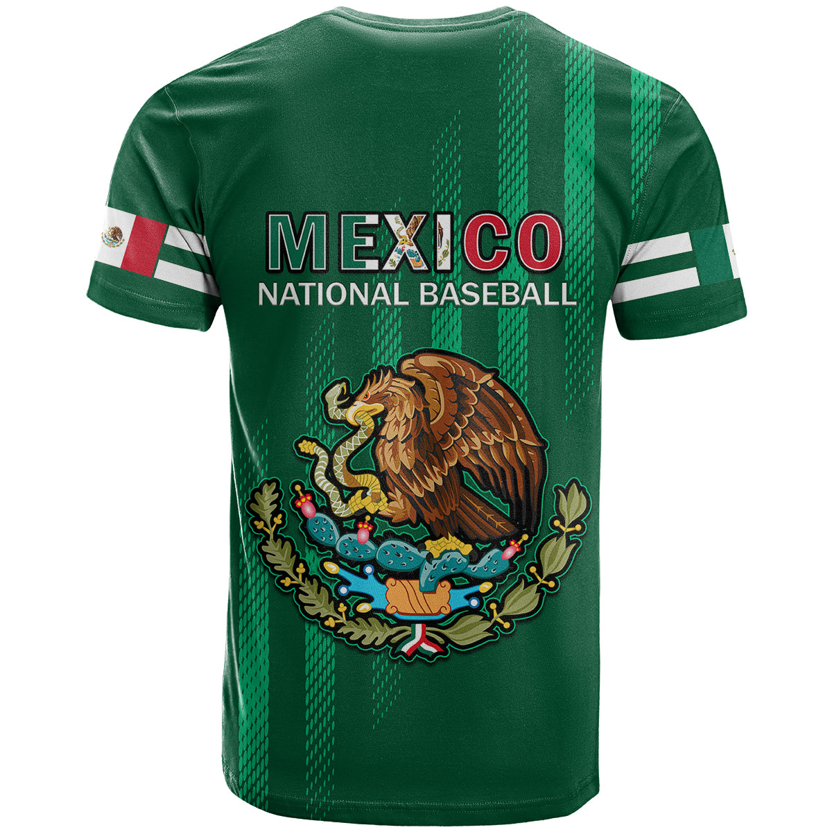 Mexico 2023 Baseball Mix Coat Of Arms T Shirt - Wonder Print Shop