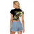 (Custom Personalised) Bass Fishing Gold Raglan Cropped T Shirt - Wonder Print Shop