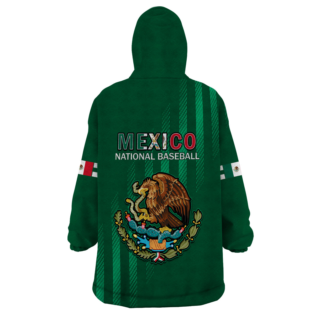 Mexico 2023 Baseball Mix Coat Of Arms Wearable Blanket Hoodie - Wonder Print Shop