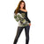(Custom Personalised) Bass Fishing Gold Off Shoulder Sweater - Wonder Print Shop
