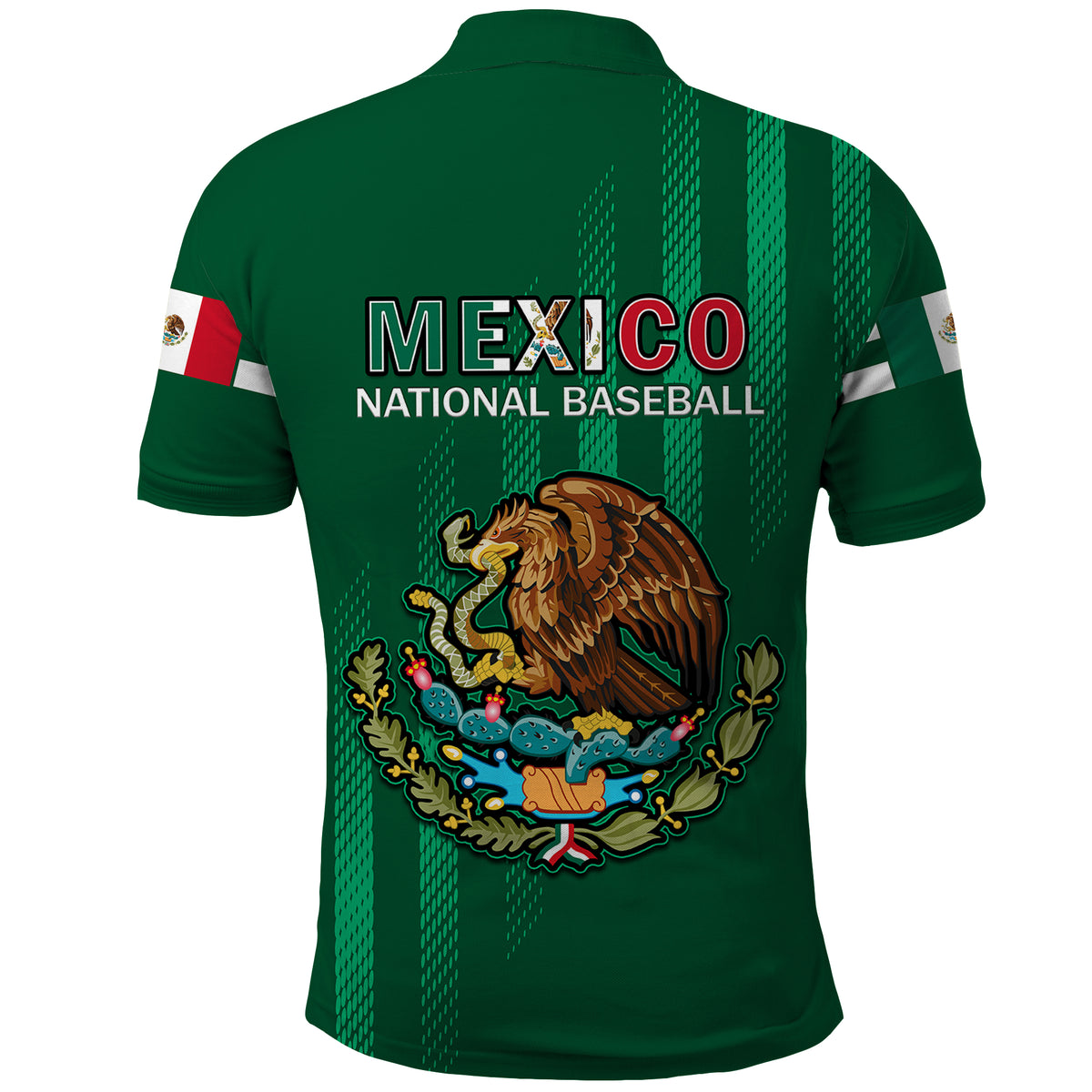 Mexico 2023 Baseball Mix Polo Shirt Coat Of Arms - Wonder Print Shop