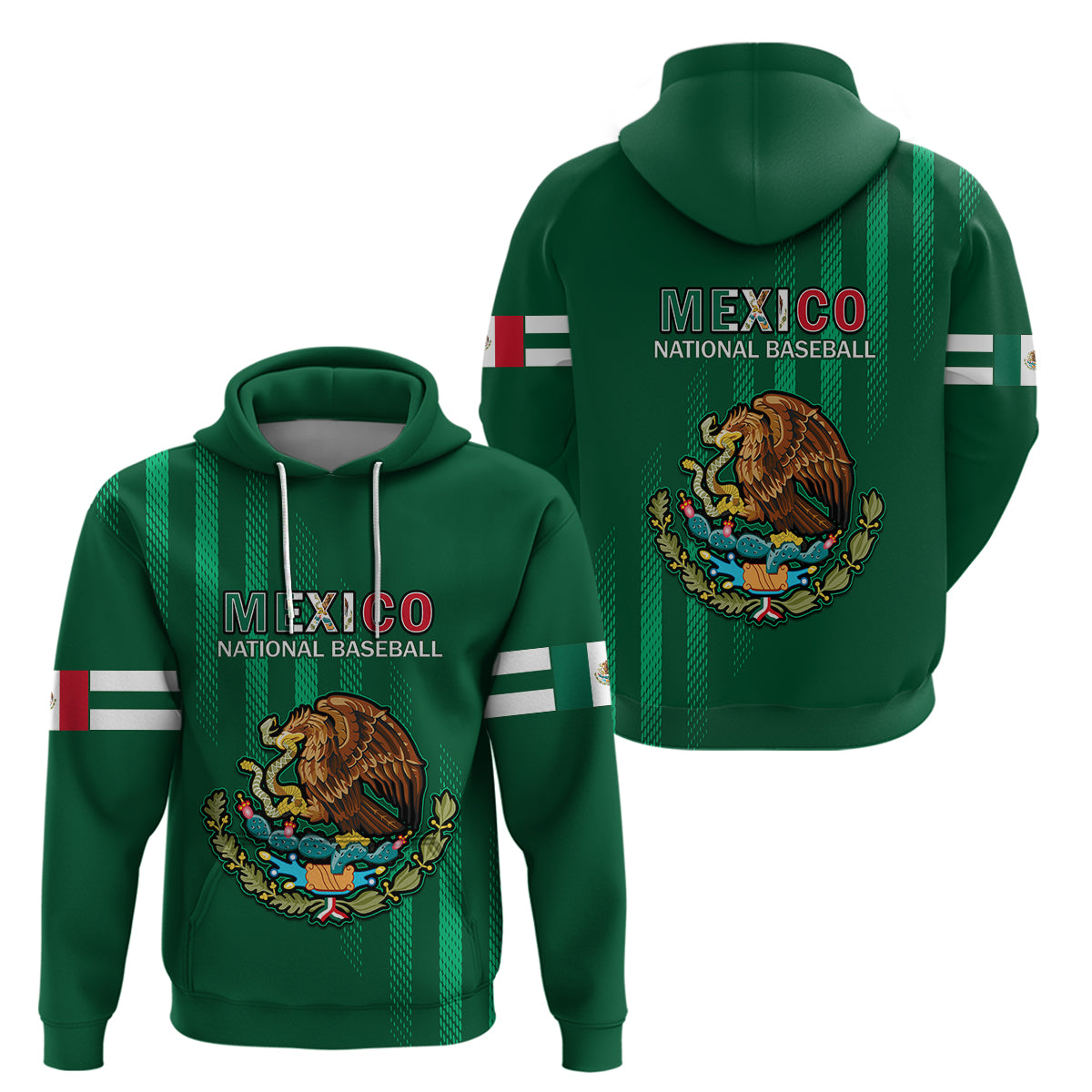 Mexico 2023 Baseball Mix Hoodie Coat Of Arms - Wonder Print Shop
