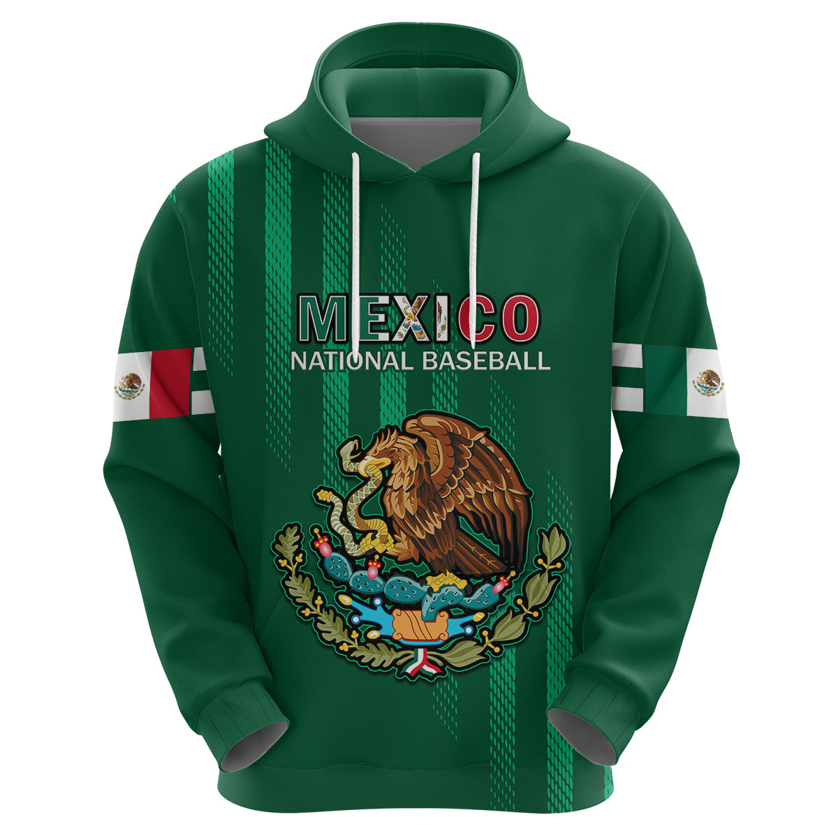 Mexico 2023 Baseball Mix Hoodie Coat Of Arms - Wonder Print Shop