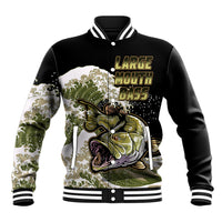 (Custom Personalised) Bass Fishing Gold Baseball Jacket LT9 - Wonder Print Shop
