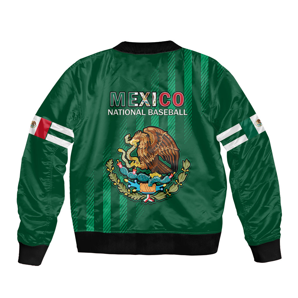 Mexico 2023 Baseball Mix Coat Of Arms Bomber Jacket - Wonder Print Shop