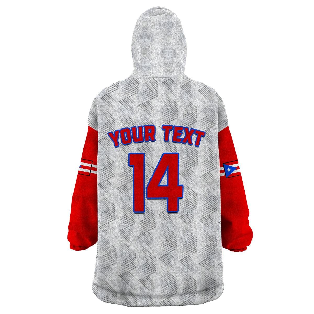 (Custom Text And Number) Puerto Rico 2023 Baseball Dynamic Wearable Blanket Hoodie - Wonder Print Shop