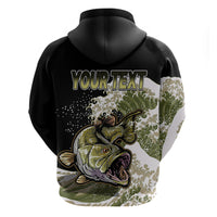 Custom Bass Fishing Hoodie Gold - Wonder Print Shop