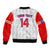 (Custom Text And Number) Puerto Rico 2023 Baseball Dynamic Sleeve Zip Bomber Jacket - Wonder Print Shop