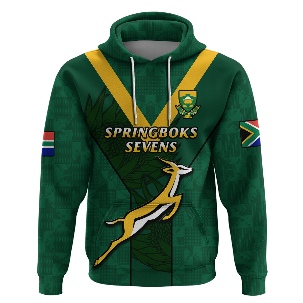 Custom South Africa Rugby Go Blitzboks Sevens Hoodie - Wonder Print Shop