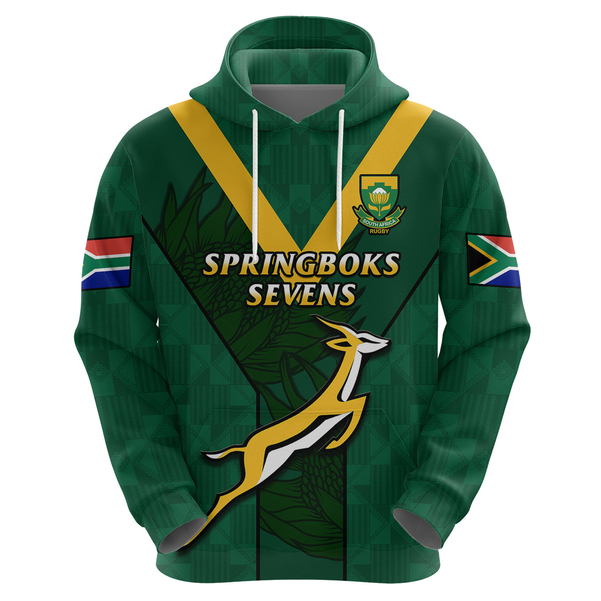 Custom South Africa Rugby Go Blitzboks Sevens Hoodie - Wonder Print Shop