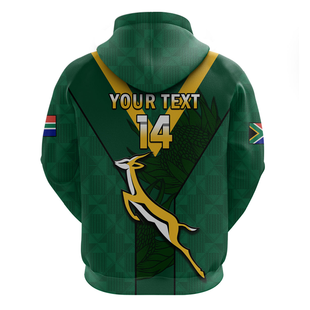 Custom South Africa Rugby Go Blitzboks Sevens Hoodie - Wonder Print Shop