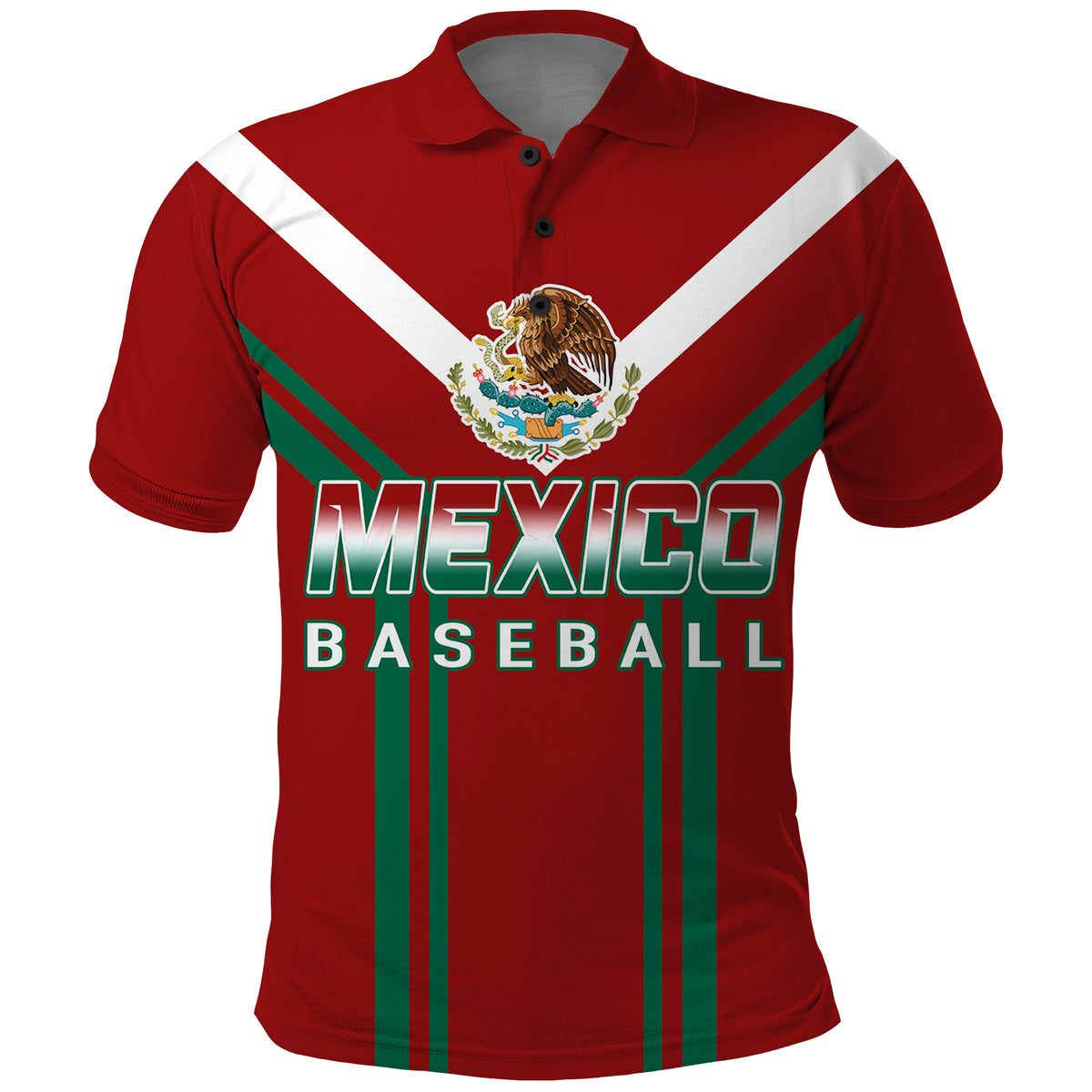 Mexico Baseball 2023 Sporty Style With Emblem Polo Shirt - Wonder Print Shop
