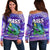 Bass Fishing is Life Hook Sport Largemouth Purple Off Shoulder Sweater - Wonder Print Shop