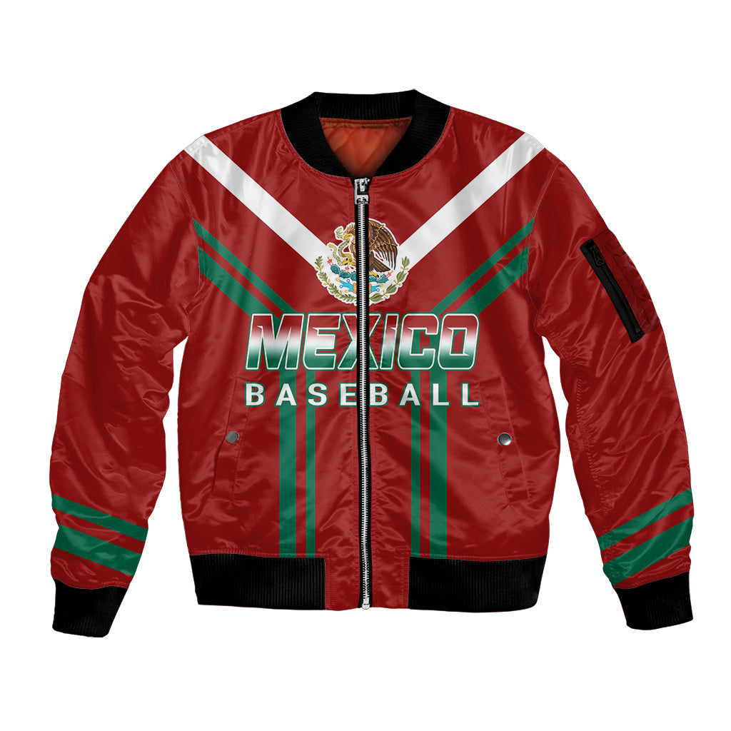 Mexico Baseball 2023 Sporty Style With Emblem Sleeve Zip Bomber Jacket - Wonder Print Shop