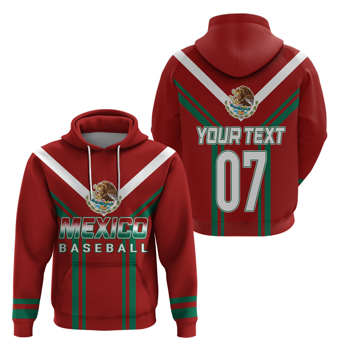 Mexico Baseball 2023 Sporty Style With Emblem Hoodie - Wonder Print Shop