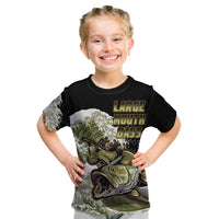 Largemouth Bass Fishing Gold Kid T Shirt - Wonder Print Shop